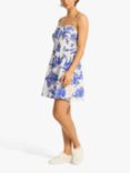 Sea Level Tradewind Collection Mini Bandeau Dress, Cobalt/Cream