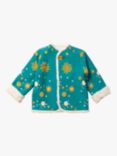 Little Green Radicals Baby Sun Star Cosy Jacket, Blue Turquoise