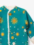 Little Green Radicals Baby Sun Star Cosy Jacket, Blue Turquoise