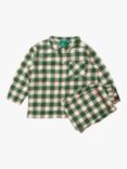 Little Green Radicals Baby Fern Check Pyjamas, Fern Green