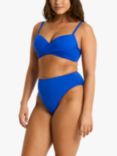 Sea Level Essentials Cross Front Moulded Underwire Bikini Top, Cobalt