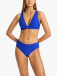 Sea Level Honeycomb Longline Underwire Bikini Top, Cobalt