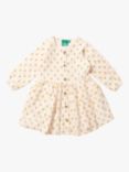 Little Green Radicals Baby Flower Pocket Dress, Cream