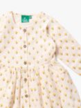 Little Green Radicals Baby Flower Pocket Dress, Cream