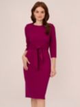 Adrianna Papell Tie Waist Sheath Dress, Wildberry