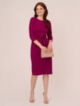 Adrianna Papell Tie Waist Sheath Dress, Wildberry