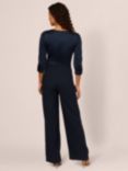 Adrianna Papell Satin Crepe Jumpsuit, Dark Navy