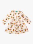 Little Green Radicals Baby Tree Comfy Pocket Dress, Cream/Multi