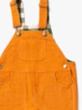 Little Green Radicals Kids' Organic Cotton Corduroy Dungarees,  Golden Ochre