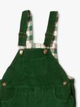 Little Green Radicals Kids' Organic Cotton Corduroy Dungarees, Vintage Green