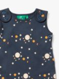 Little Green Radicals Baby Moon Dungarees, Blue/Multi