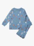 Little Green Radicals Kids' Woodland Organic Cotton Pyjama Set, Woodland Folk