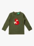 Little Green Radicals Baby Fox Long Sleeve T-Shirt, Green/Multi