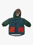 Little Green Radicals Kids' Colour Block Recycled Waterproof Coat