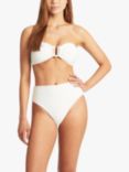 Sea Level Spinnaker U Bar Bandeau Bikini Top, White