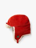 Little Green Radicals Kids' Organic Cotton Corduroy Sherpa Hat, Hazelnut