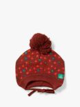 Little Green Radicals Kids' Flowers Knitted Hat, Hazelnut Flowers