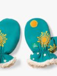 Little Green Radicals Baby Sun Star Mittens, Blue Turquoise