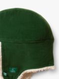 Little Green Radicals Kids' Organic Cotton Corduroy Sherpa Hat, Vintage Green