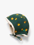 Little Green Radicals Baby Leaves Sherpa Hat, Dark Green