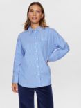 Numph Hailey Stripe Embellishment Shirt, Blue/White