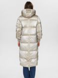 Numph Karo Quilted Long Coat, Champagne