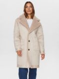 Numph Elliot Reversible Boucle Coat, Sesame