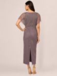 Adrianna Papell Beaded Flutter Sleeve Maxi Dress, Moonscape