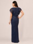 Adrianna Papell Beaded Mermaid Maxi Dress, Midnight/Multi