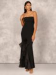 Aidan Mattox by Adrianna Papell Stretch Crepe Mermaid Maxi Dress, Black