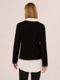 Adrianna Papell Ottoman Stitch Jumper, Black/Ivory