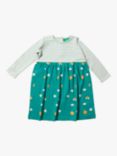 Little Green Radicals Baby Skies Long Sleeve Dress, Turquoise Skies