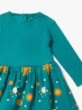 Little Green Radicals Baby Sun Star Long Sleeve Dress, Blue Turquoise