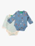 Little Green Radicals Baby Woodland Organic Cotton Bodysuit, Pack of 2, Woodland Folk