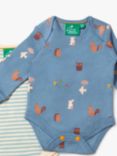 Little Green Radicals Baby Woodland Organic Cotton Bodysuit, Pack of 2, Woodland Folk