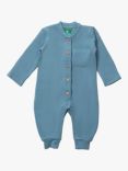 Little Green Radicals Baby Waffle Playsuit, Dreamy Blue