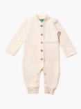 Little Green Radicals Baby Waffle Playsuit, Cream