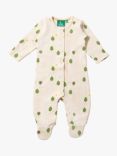 Little Green Radicals Baby Tree Waffle Babygrow, Cream