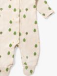 Little Green Radicals Baby Tree Waffle Babygrow, Cream