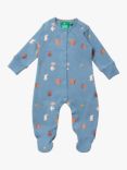 Little Green Radicals Baby Woodland Organic Cotton Sleepsuit, Woodland Folk