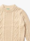 Little Green Radicals Baby Aran Knitted Jumper, Oatmeal