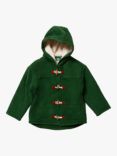 Little Green Radicals' Kid's Cotton Cord Duffle Coat, Vintage Green