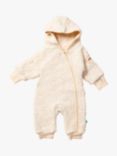 Little Green Radicals Baby Organic Cotton Sherpa Snug Bug Suit, Sherpa