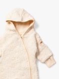 Little Green Radicals Baby Organic Cotton Sherpa Snug Bug Suit, Sherpa