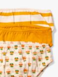 Little Green Radicals Kids' Blooms Organic Cotton Briefs, Pack of 3, Little Blooms