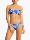 Sea Level Cascade Twist Bandeau Bikini Top, Cobalt/Multi