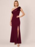 Adrianna Papell Asymmetric Mermaid Dress, Cabernet