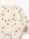 Little Green Radicals Baby Tree Waffle Pyjamas, Cream