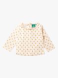 Little Green Radicals Baby Flower Frill Blouse, Cream