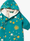 Little Green Radicals Baby Sun Star Snowsuit, Blue Turquoise